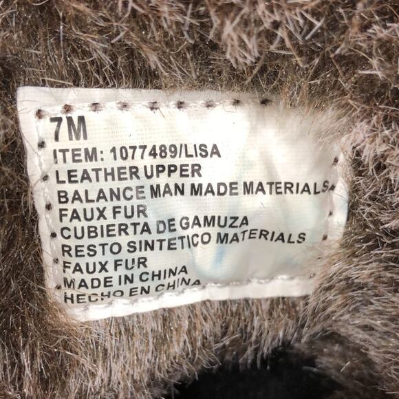 Khombu Lisa Brown Suede Faux Fur Insulated Zip-Up Ankle Booties Womens Size 7 - Picture 12 of 12